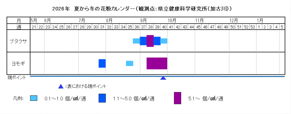 2026夏から冬カレンダー