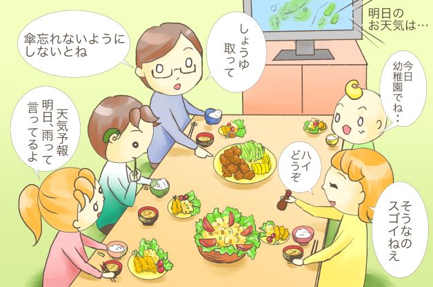 食卓での会話
