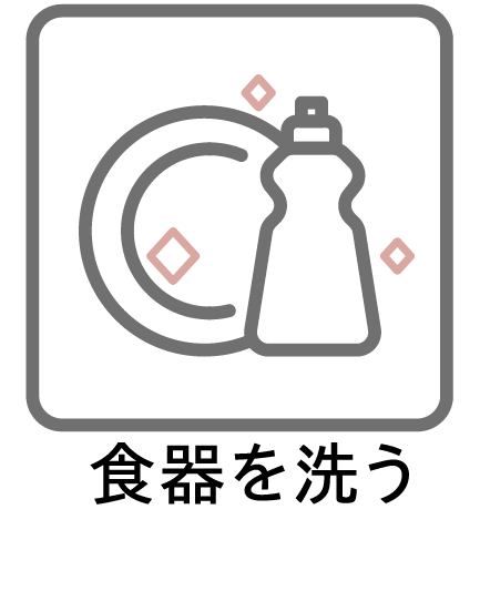 食器を洗う