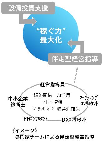 （イメージ）専門家チームによる伴走型経営指導