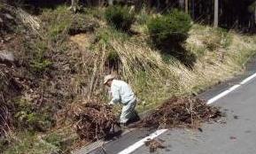 維持管理状況(千町・段ヶ峰線）宍粟市　側溝清掃