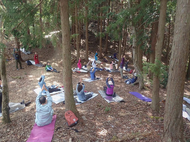 森林セラピー体験講座の様子