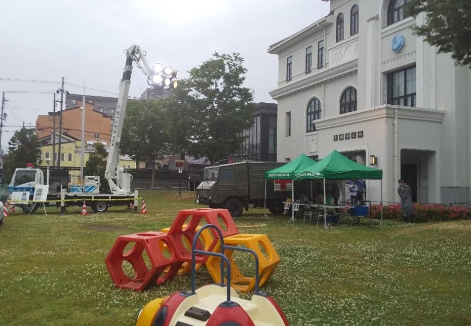 災害対策用機械等の展示